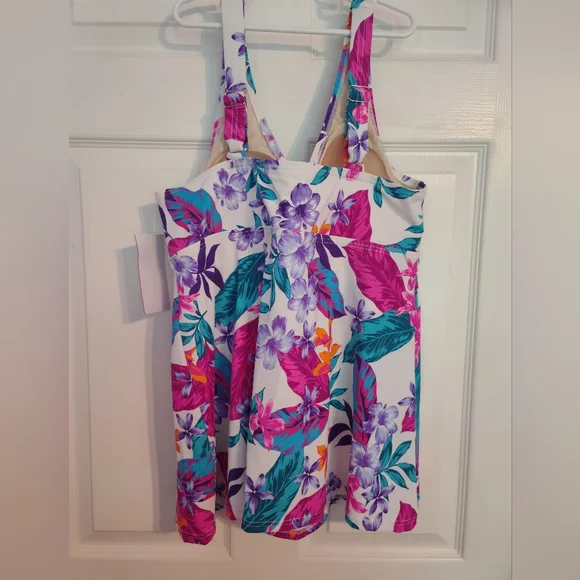 NWT Bright & Beautiful Swimsuits For All Tankini Top - Picture 3 of 6